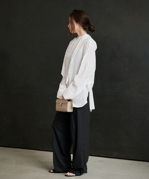 plage（プラージュ）の「R’IAM WOOSTED BASIC パンツ（スラックス・レディース・ブラック/チャコールグレー・38/36/34）」の20枚目の写真