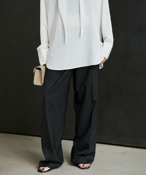 plage（プラージュ）の「R’IAM WOOSTED BASIC パンツ（スラックス・レディース・ブラック/チャコールグレー・38/36/34）」の22枚目の写真