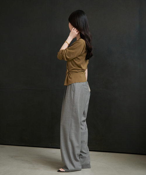 plage（プラージュ）の「R’IAM WOOSTED BASIC パンツ（スラックス・レディース・ブラック/チャコールグレー・38/36/34）」の13枚目の写真