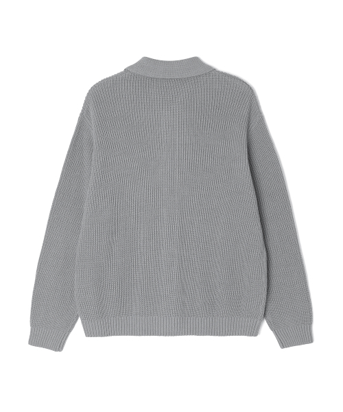 ADHOC（アドホック）の「男性ボタン留めカラーカーディガン (L-M-GREY) (HC3GD05)（カーディガン/ボレロ・メンズ・その他・100/105）」の2枚目の写真