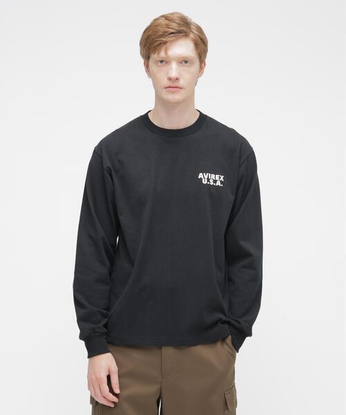 AVIREX（アヴィレックス）の「L/S T-SHIRT "PRIME BEEF" / 長袖Tシャツ ”プライムビーフ” / AVIREX / アヴィレックス（Tシャツ/カットソー・メンズ・レッド/ブラック/ホワイト・M/L/XL/2XL）」の4枚目の写真