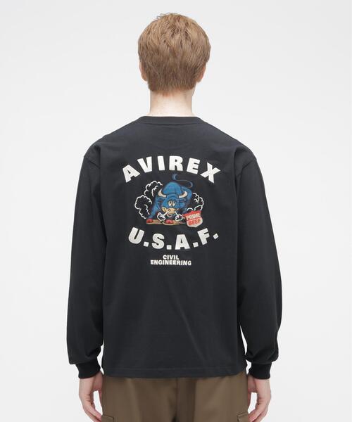 AVIREX（アヴィレックス）の「L/S T-SHIRT "PRIME BEEF" / 長袖Tシャツ ”プライムビーフ” / AVIREX / アヴィレックス（Tシャツ/カットソー・メンズ・レッド/ブラック/ホワイト・M/L/XL/2XL）」の8枚目の写真