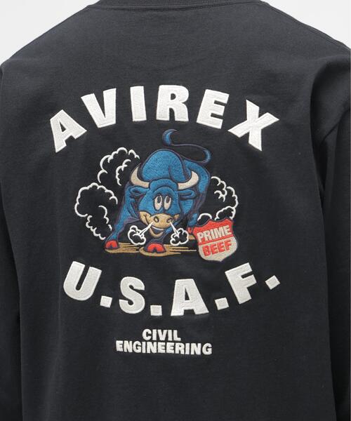 AVIREX（アヴィレックス）の「L/S T-SHIRT "PRIME BEEF" / 長袖Tシャツ ”プライムビーフ” / AVIREX / アヴィレックス（Tシャツ/カットソー・メンズ・レッド/ブラック/ホワイト・M/L/XL/2XL）」の12枚目の写真
