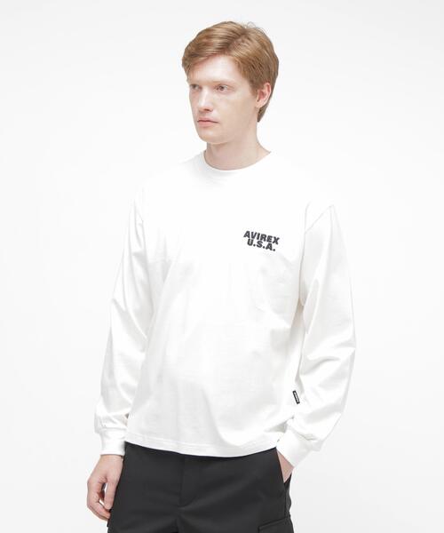 AVIREX（アヴィレックス）の「L/S T-SHIRT "PRIME BEEF" / 長袖Tシャツ ”プライムビーフ” / AVIREX / アヴィレックス（Tシャツ/カットソー・メンズ・レッド/ブラック/ホワイト・M/L/XL/2XL）」の16枚目の写真