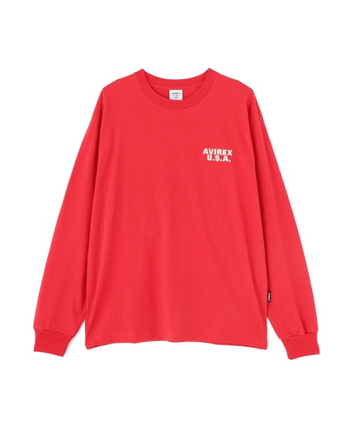 AVIREX（アヴィレックス）の「L/S T-SHIRT "PRIME BEEF" / 長袖Tシャツ ”プライムビーフ” / AVIREX / アヴィレックス（Tシャツ/カットソー・メンズ・レッド/ブラック/ホワイト・M/L/XL/2XL）」の3枚目の写真