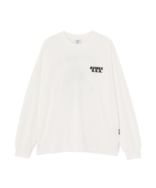 AVIREX（アヴィレックス）の「L/S T-SHIRT "PRIME BEEF" / 長袖Tシャツ ”プライムビーフ” / AVIREX / アヴィレックス（Tシャツ/カットソー・メンズ・レッド/ブラック/ホワイト・M/L/XL/2XL）」の2枚目の写真