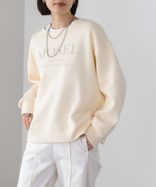 Bou Jeloud(ブージュルード)の「MOSELフロッキーロゴプルオーバー(その他トップス・レディース・ブラック/グレー/オフホワイト・FREE)」の1枚目の写真
