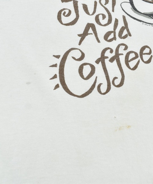 VINTAGE(ヴィンテージ)の「【USED】DELTA “Instant Human Just Add Coffee” メッセージ Tシャツ(Tシャツ/カットソー・メンズ・ホワイト・X-LARGE)」の8枚目の写真