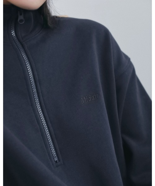 anuke（アンヌーク）の「Halfzip Sweat Onepiece（ワンピース・レディース・グレー/ネイビー・38inch/36inch）」の10枚目の写真