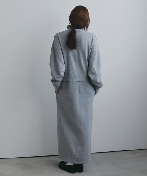 anuke（アンヌーク）の「Halfzip Sweat Onepiece（ワンピース・レディース・グレー/ネイビー・38inch/36inch）」の12枚目の写真