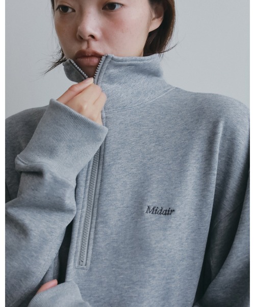 anuke（アンヌーク）の「Halfzip Sweat Onepiece（ワンピース・レディース・グレー/ネイビー・38inch/36inch）」の13枚目の写真