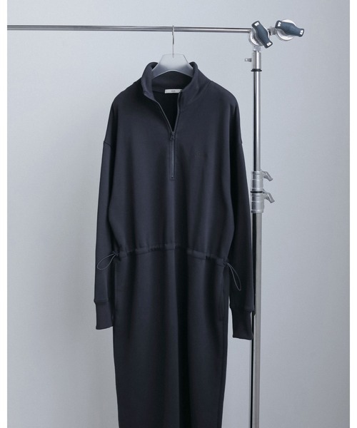 anuke（アンヌーク）の「Halfzip Sweat Onepiece（ワンピース・レディース・グレー/ネイビー・38inch/36inch）」の6枚目の写真