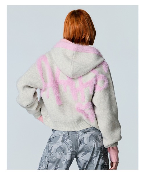 AAPE BY A BATHING APE（エーエイプバイアベイシングエイプ）の「AAPE ZIP UP HOODIE KNIT（ニット/セーター・レディース・アイボリー・XX-SMALL/X-SMALL）」の7枚目の写真