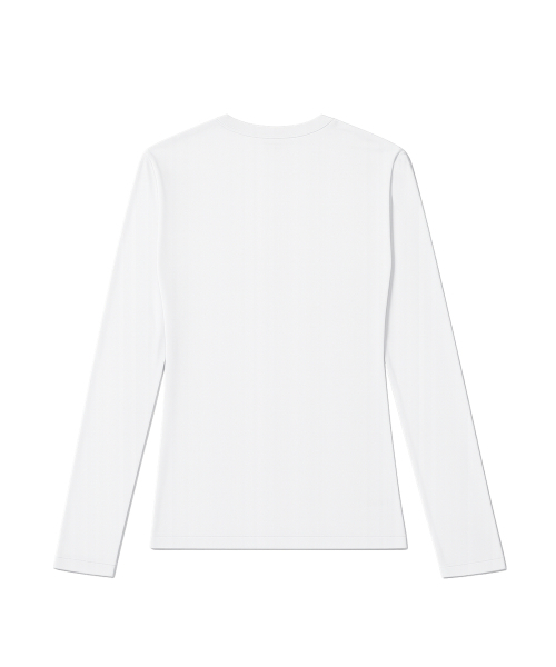 SEW-B（ソービー）の「セミクロップド ペーパー 長袖Tシャツ [ホワイト]（Tシャツ/カットソー・レディース・その他・FREE）」の2枚目の写真