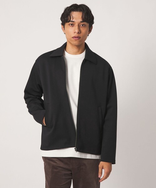 A DAY IN THE LIFE UNITED ARROWS（アデイインザライフユナイテッドアローズ）の「シャイニー ダンボールニット リラックス ブルゾン＜A DAY IN THE LIFE＞（ブルゾン・メンズ・ブラック/ダークブラウン・M/L）」の2枚目の写真