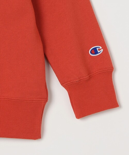 Champion(チャンピオン)の「Champion: クルーネック カレッジライク プリント ロゴ スウェット<KIDS>(スウェット・キッズ・ナチュラル/グレー/ブラック/オレンジ・120/130/140/150/160)」の7枚目の写真