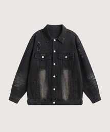 Gradient Broken Denim Jacket/グラデーションブロークンデニムジャケット