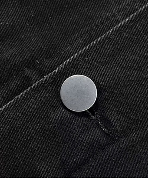 LA POMME petit（ラポミ・プチ）の「Gradient Broken Denim Jacket/グラデーションブロークンデニムジャケット（デニムジャケット・レディース・ブラック・FREE）」の6枚目の写真