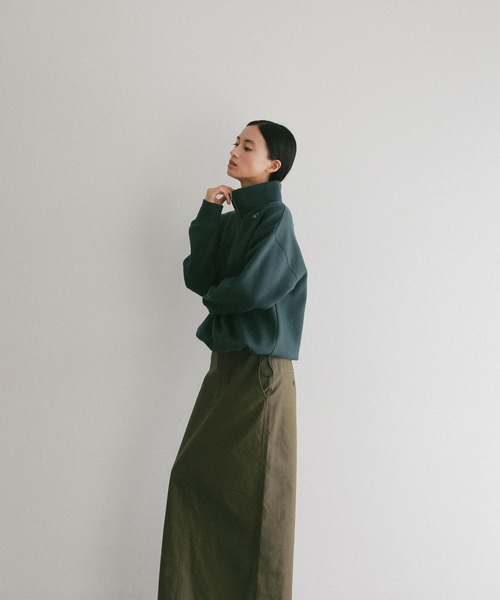 A part by（アパートバイ）の「【LA FINE BOUCHEコラボ】ハーフZIPスウェット（スウェット・レディース・グリーン系その他5/レッド系その他6/ライトグレー・FREE）」の14枚目の写真