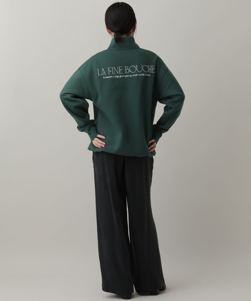 A part by（アパートバイ）の「【LA FINE BOUCHEコラボ】ハーフZIPスウェット（スウェット・レディース・グリーン系その他5/レッド系その他6/ライトグレー・FREE）」の17枚目の写真