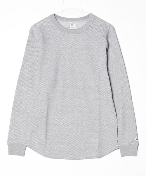 ALWAYS GOOD TIME（オルウェイズグッドタイム）の「【JEMORGAN/ジェーイーモーガン】 ダブルフェイス　ハニカムワッフルロングスリーブTシャツ（Tシャツ/カットソー・メンズ・ネイビー/ナチュラル/ブラック/杢グレー・S/M/L/XL）」の3枚目の写真