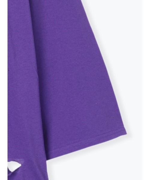 NOEMIE(ノエミー)の「病みくまエンブレムダメージユニセックスTシャツ(Tシャツ/カットソー・レディース・オフホワイト/ブラック/パープル・M)」の19枚目の写真