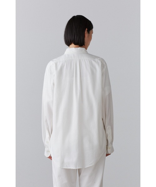 Y(ワイ)の「Y / ORGANIC COTTON / TENCEL BRUSHED TWILL SH(シャツ/ブラウス・メンズ・ネイビー/ホワイト・MEDIUM/LARGE/SMALL)」の7枚目の写真