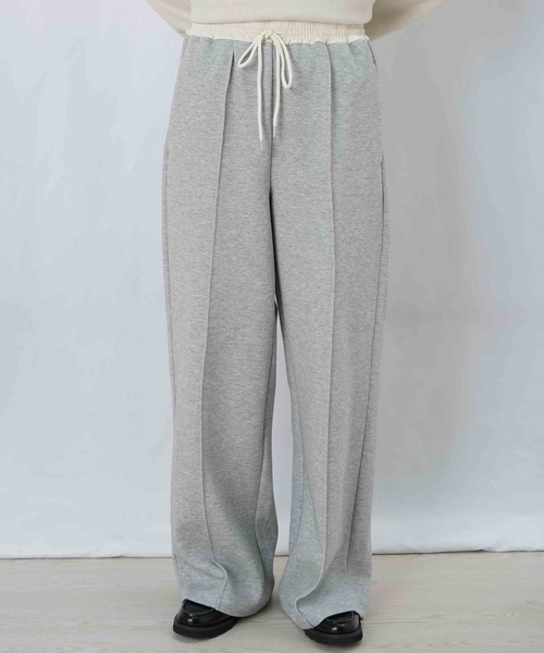 LUCA/LADY LUCK LUCA(ルカ/レディラックルカ)の「LC/LLL ピンタックダンボールワイドパンツ【セットアップ可】(スウェットパンツ・レディース・ブラック/グレー・FREE)」の18枚目の写真