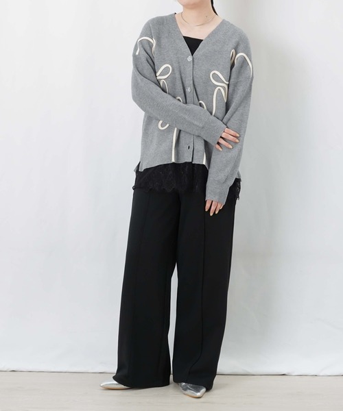 LUCA/LADY LUCK LUCA(ルカ/レディラックルカ)の「LC/LLL ピンタックダンボールワイドパンツ【セットアップ可】(スウェットパンツ・レディース・ブラック/グレー・FREE)」の8枚目の写真