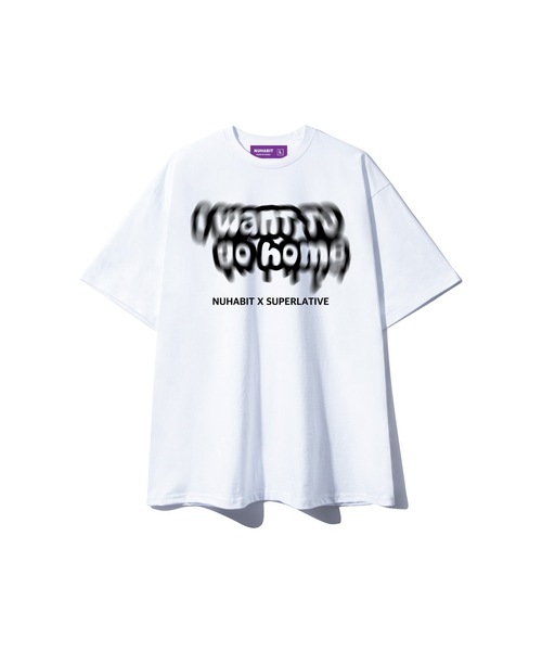 NUHABIT(ニューハビット)の「N/H I WANT TO GO HOME オーバーサイズ半袖 (GOS2-4NH036)(Tシャツ/カットソー・メンズ・ホワイト/ライトグレー/ブラック/ネイビー・MEDIUM/LARGE/X-LARGE)」の2枚目の写真