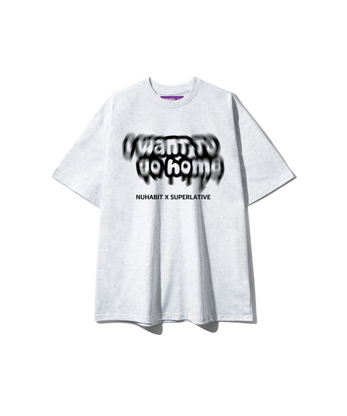 NUHABIT(ニューハビット)の「N/H I WANT TO GO HOME オーバーサイズ半袖 (GOS2-4NH036)(Tシャツ/カットソー・メンズ・ホワイト/ライトグレー/ブラック/ネイビー・MEDIUM/LARGE/X-LARGE)」の4枚目の写真