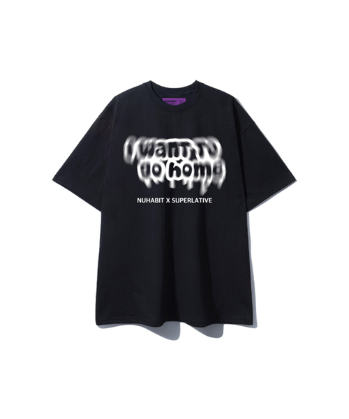 NUHABIT(ニューハビット)の「N/H I WANT TO GO HOME オーバーサイズ半袖 (GOS2-4NH036)(Tシャツ/カットソー・メンズ・ホワイト/ライトグレー/ブラック/ネイビー・MEDIUM/LARGE/X-LARGE)」の3枚目の写真