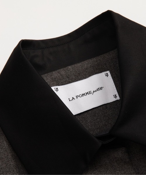 LA POMME petit（ラポミ・プチ）の「Elegant Panel Collar Long Skirt Set Up/エレガントパネルカラーロングスカートセットアップ（セットアップ・レディース・グレー・LARGE/MEDIUM/SMALL）」の6枚目の写真