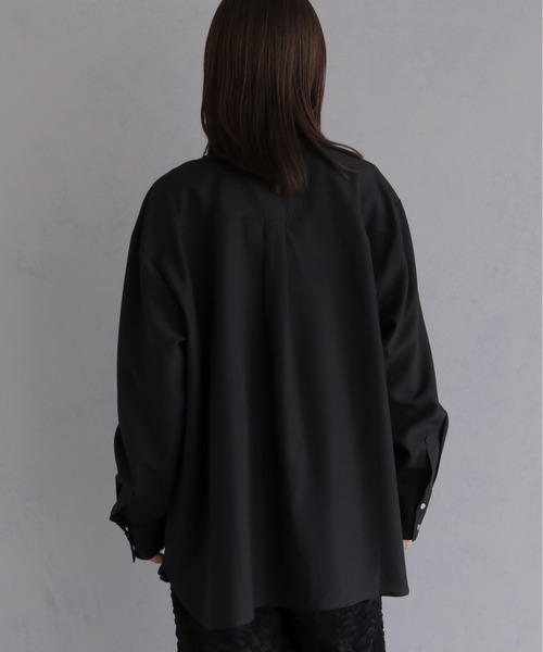 &g'aime(アンジェム)の「【&g'aime 】レース付きオーバーシャツ Lace Trimmed Over Shirt(シャツ/ブラウス・レディース・アイボリー/ブラック/チャコールグレー・FREE)」の19枚目の写真
