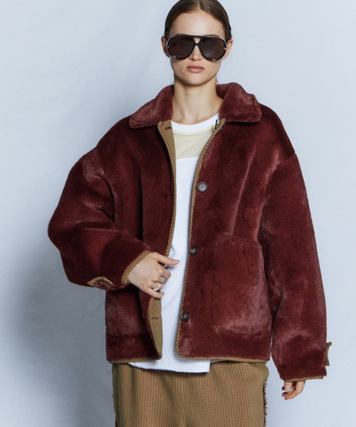 MAISON SPECIAL(メゾンスペシャル)の「【26WINTER PRE-ORDER】Reversible Boa Coat/リバーシブルボアコート(その他アウター・レディース・ブラック/ベージュ/ブラウン・FREE)」の13枚目の写真