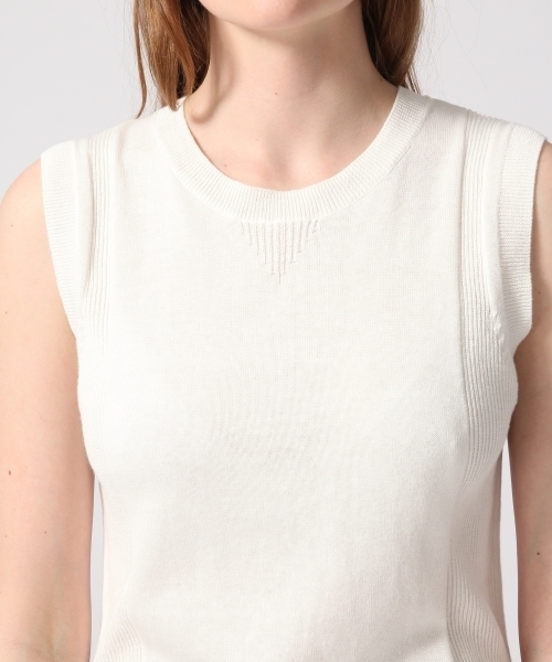 HARE（ハレ）の「12Ｇサイドリブニットベスト(HARE)（ニット/セーター・レディース・ネイビー/ホワイト/グリーン・FREE）」の11枚目の写真