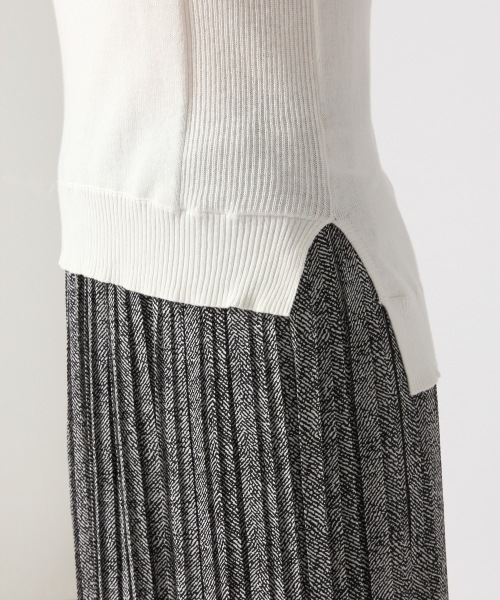 HARE（ハレ）の「12Ｇサイドリブニットベスト(HARE)（ニット/セーター・レディース・ネイビー/ホワイト/グリーン・FREE）」の13枚目の写真