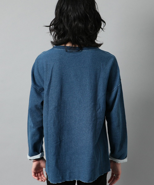 Champion(チャンピオン)の「Champion / チャンピオン × AMERICAN RAG CIE 別注リバースウィ-ブ インディゴ スウェットシャツ(C8-J024)(スウェット・メンズ・インディゴブルー/ダークインディゴブルー・SMALL/MEDIUM/LARGE)」の5枚目の写真