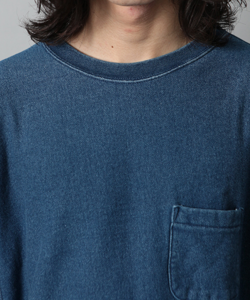 Champion(チャンピオン)の「Champion / チャンピオン × AMERICAN RAG CIE 別注リバースウィ-ブ インディゴ スウェットシャツ(C8-J024)(スウェット・メンズ・インディゴブルー/ダークインディゴブルー・SMALL/MEDIUM/LARGE)」の8枚目の写真