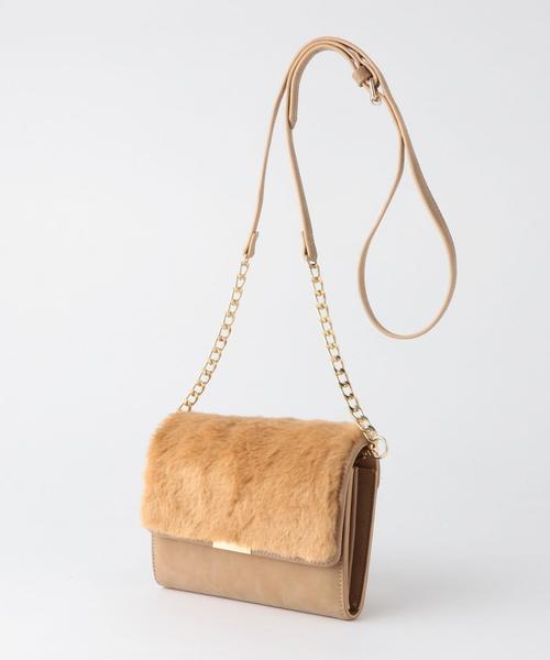 Another Edition（アナザーエディション）の「【WEB店舗限定】コンビウォレットショルダー/ aeBFC CMB SHLD（ショルダーバッグ・レディース・ダークグレー/ベージュ/ナチュラル/レッド・フリー）」の6枚目の写真