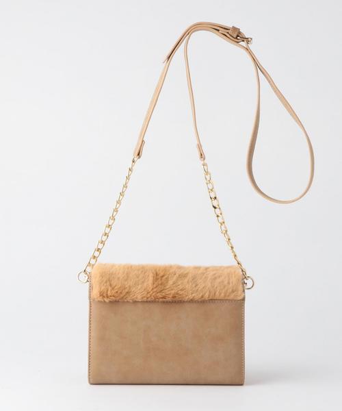 Another Edition（アナザーエディション）の「【WEB店舗限定】コンビウォレットショルダー/ aeBFC CMB SHLD（ショルダーバッグ・レディース・ダークグレー/ベージュ/ナチュラル/レッド・フリー）」の7枚目の写真