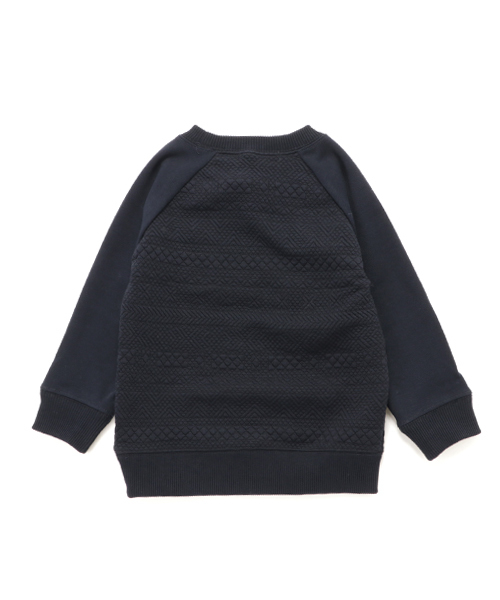 GLOBAL WORK(グローバルワーク)の「【キッズ】キルトキリカエスウェットプルオーバー長袖/732917(スウェット・キッズ・ホワイト/カーキ/ネイビー・X-LARGE/MEDIUM/SMALL/LARGE)」の4枚目の写真