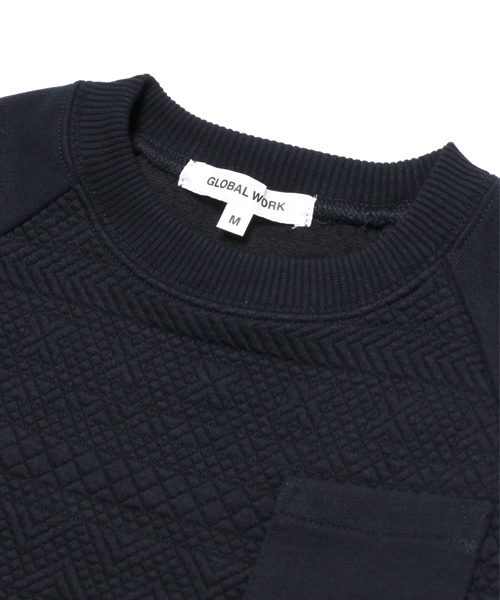 GLOBAL WORK(グローバルワーク)の「【キッズ】キルトキリカエスウェットプルオーバー長袖/732917(スウェット・キッズ・ホワイト/カーキ/ネイビー・X-LARGE/MEDIUM/SMALL/LARGE)」の5枚目の写真