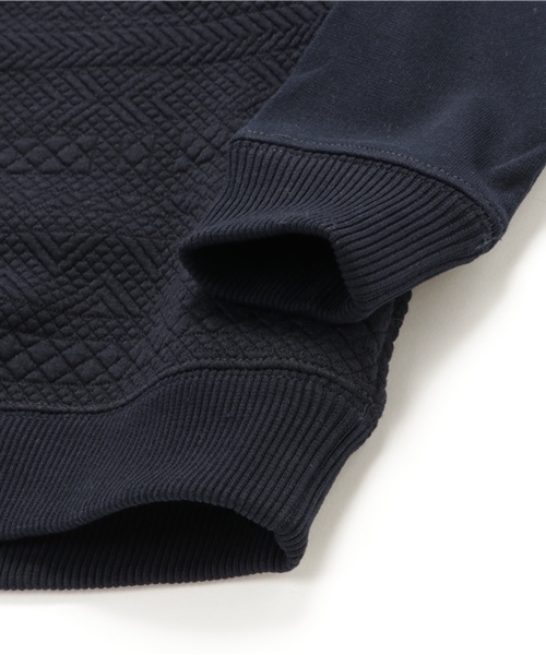 GLOBAL WORK(グローバルワーク)の「【キッズ】キルトキリカエスウェットプルオーバー長袖/732917(スウェット・キッズ・ホワイト/カーキ/ネイビー・X-LARGE/MEDIUM/SMALL/LARGE)」の9枚目の写真