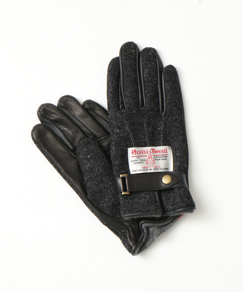 alfredoBANNISTER（アルフレッドバニスター）の「レザー×ウールグローブ（手袋・メンズ・グレー/ネイビー・FREE）」の2枚目の写真