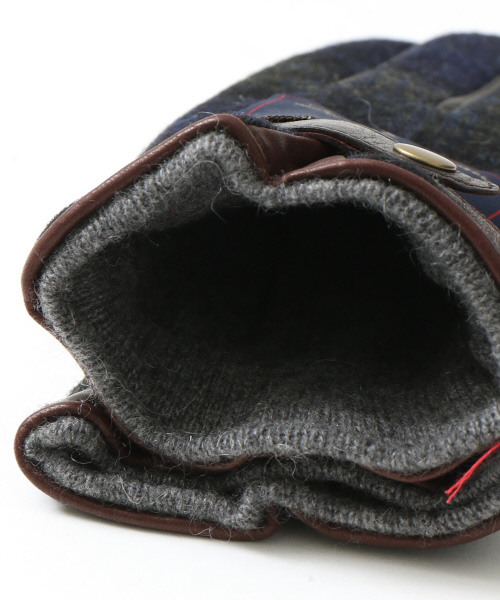alfredoBANNISTER（アルフレッドバニスター）の「レザー×ウールグローブ（手袋・メンズ・グレー/ネイビー・FREE）」の8枚目の写真