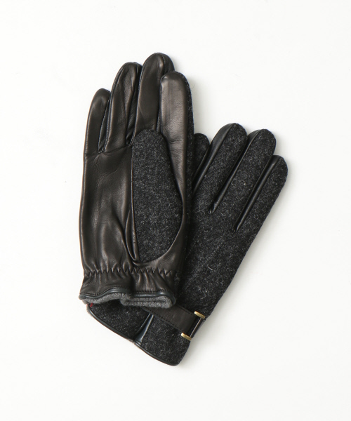 alfredoBANNISTER（アルフレッドバニスター）の「レザー×ウールグローブ（手袋・メンズ・グレー/ネイビー・FREE）」の9枚目の写真
