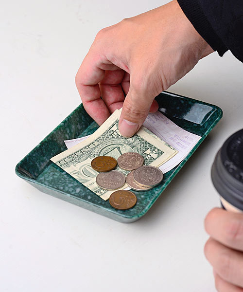HIGHTIDE（ハイタイド）の「Marbled Melamine Desk Tray マーブル メラミン デスクトレイ トレー ミニ (S)（収納グッズ・レディース・マスタード/ネイビー/グレー/ダークグリーン/ブラック/アイボリー・FREE）」の4枚目の写真