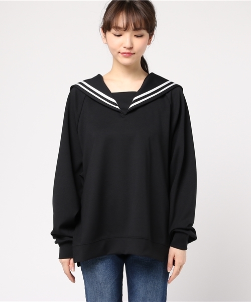 Candy Stripper（キャンディストリッパー）の「GLOOMY SAILOR TOPS（Tシャツ/カットソー・レディース・ブラック・2）」の2枚目の写真