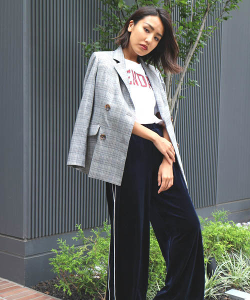 FREE'S MART（フリーズマート）の「グレンチェックＷボタンジャケット【セットアップ対応商品】 （テーラードジャケット・レディース・ブラウン系その他/グレー系その他/ダークグレー・FREE）」の11枚目の写真